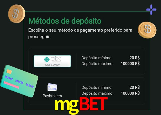 O cassino mgbet oferece uma grande variedade de métodos de pagamento